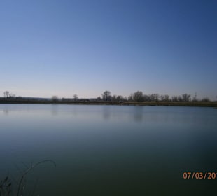 Lake in the March sun