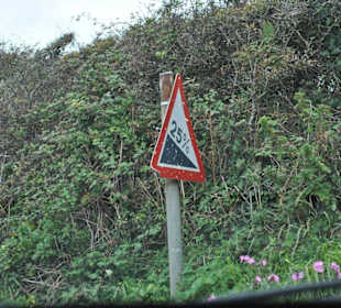 Extremes Gefälle in den Ort