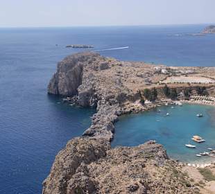 Widok z Akropolu w Lindos