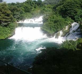 Blick auf Krker Wasserfälle