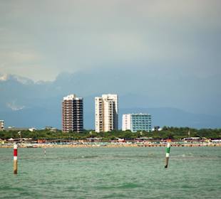 Strand Lignano Sicht von Bibi aus