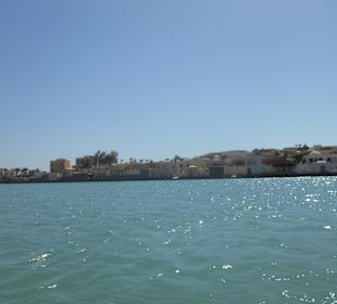 Blick vom Boot in die Lagune