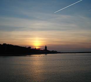 Der Leuchtturm bei Abendrot