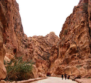 Felsschlucht,  Siq (dt.: „Schacht“)