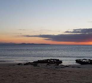 Playa Mujeres beim Sonnenuntergang