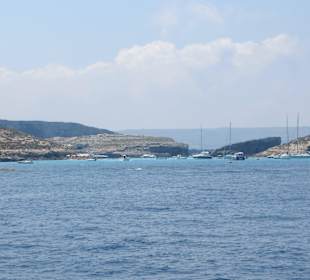Der Wasserweg mit dem Comino Boot zur blauen Lagune