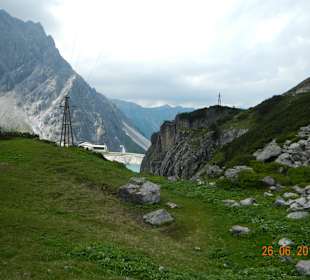 Widok na Jezioro Lünersee