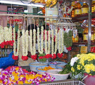 Blumenstand auf dem Markt