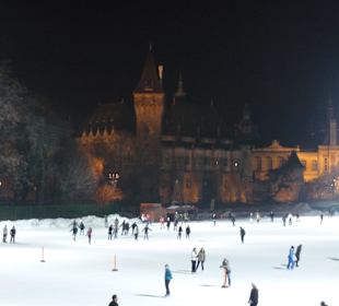 Zamek Vajda Hunyad i lodowisko