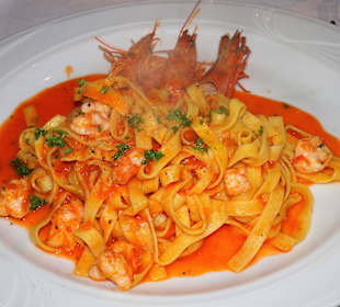 Tagliatelle mit Gambas