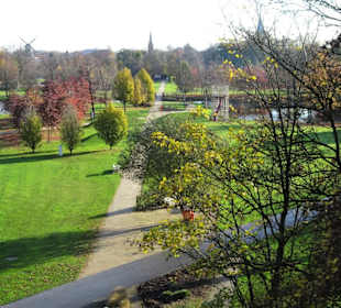 Blick vom Aussichtsturm in den Stadtpark