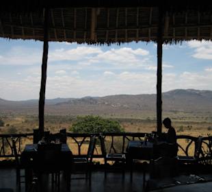 Blick vom Lodgerestaurant