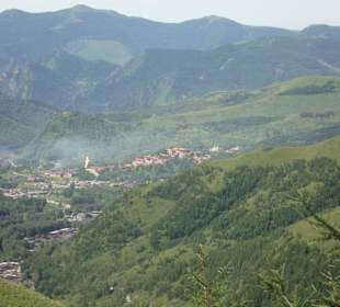 Blick auf Taihuai am Wutaishan Berg