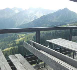 Auf der Terrasse vom Fellhorn Gipfelrestaurant
