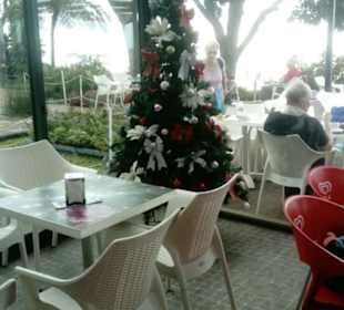 Bistro mit Advents Deko.