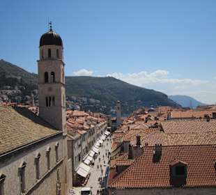 Blick von oben zur Flaniermeile  