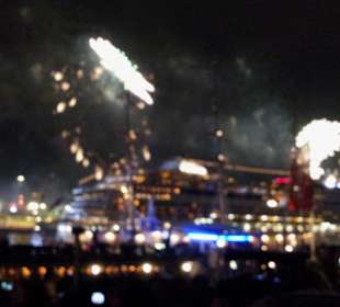 Feuerwerk nach der Aida Mar Taufe