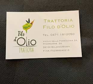 Visitenkarte vom Restaurant