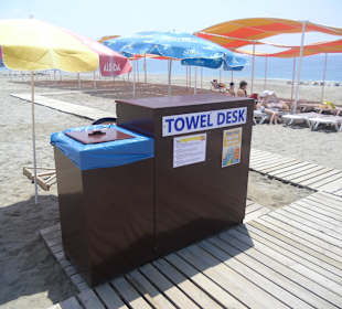 Auch am Strand konnte man Handtücher tauschen