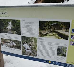 Risslochwasserfälle  2 1/2 Std. wandern