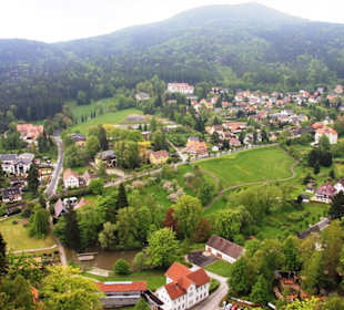 Blick von der Burg nach Oybin