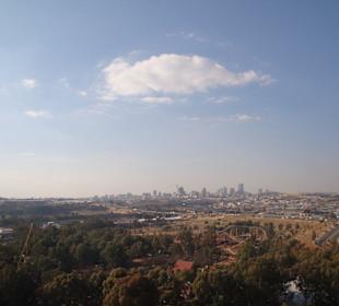 Vom Riesenrad ein Ausblick auf Johannesburg
