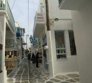 Enge Gassen auf Mykonos