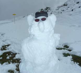 Schneemann mit Sonnenbrille