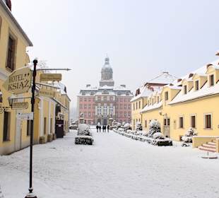 Zamek Książ wraz z dziedzińcem