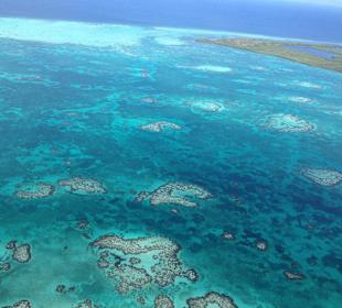 Über dem Belize Riff