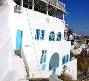 Santorin selbst im Bild Landschaft, Stadt