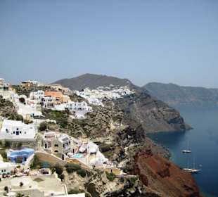 Oia und Kraterrand