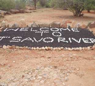 Einfahrt zum Tsavo West Nationalpark