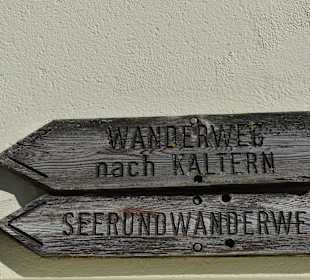 Beschilderung des Rundweges