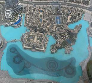 Dubai Fountain von oben