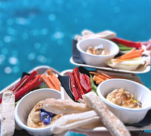 Flying buffet aboard the MY ONE