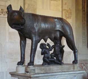 Die Wölfin mit Romulus und Remus