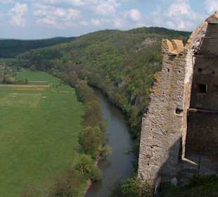 Blick auf die Saale von der Rudelsburg