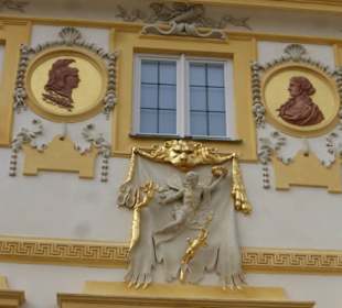 Wilanów-Park: an der Rückfassade des Schlosses