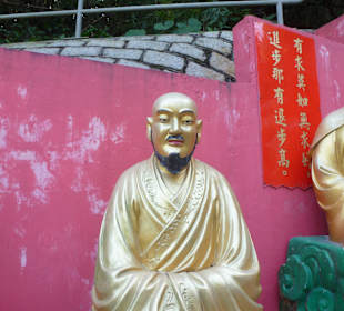 Pan budda przy ścieżce