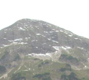 Blick vom See in die Berge