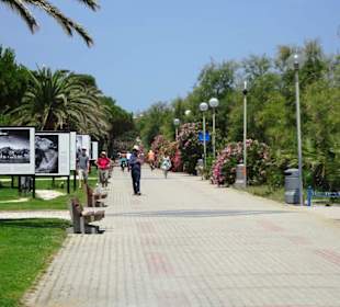 Spaziergang über die Strandpromenade Argelès-Plage