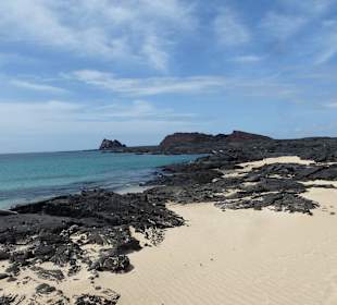 Strand auf Santiago, gut zum schnorcheln