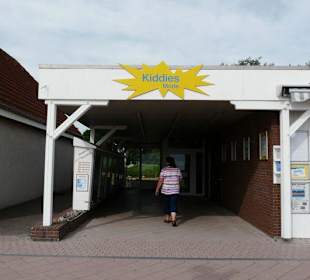 Shops and Restaurants at Sea Front in Dahme