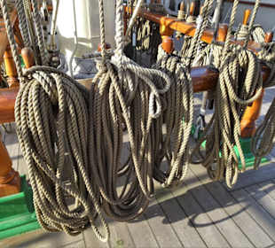 An Deck der Rickmer Rickmers