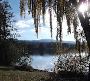 Weissenstädter See mit Blick zum Schneeberg