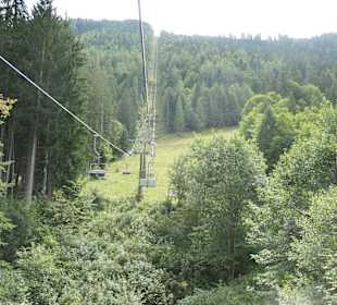 Mit dem Sessellift hoch auf den Unternberg
