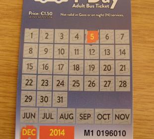 Eine Tagesfahrkarte,andere kommen von einer Rolle !