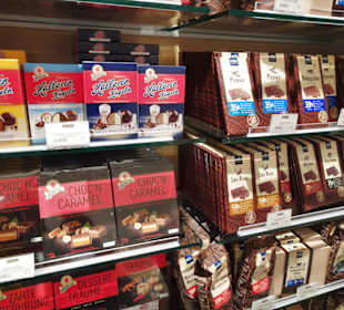 Im Museumsshop des Schokoladenmuseums