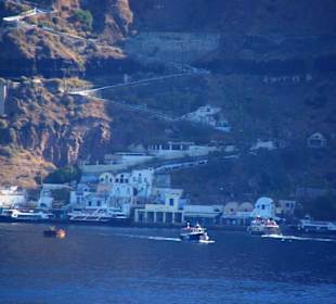 Santorin selbst im Bild Landschaft, Stadt